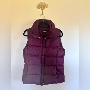 J.Crew 80% Down Puffer Vest – Plum – Women’s Medium